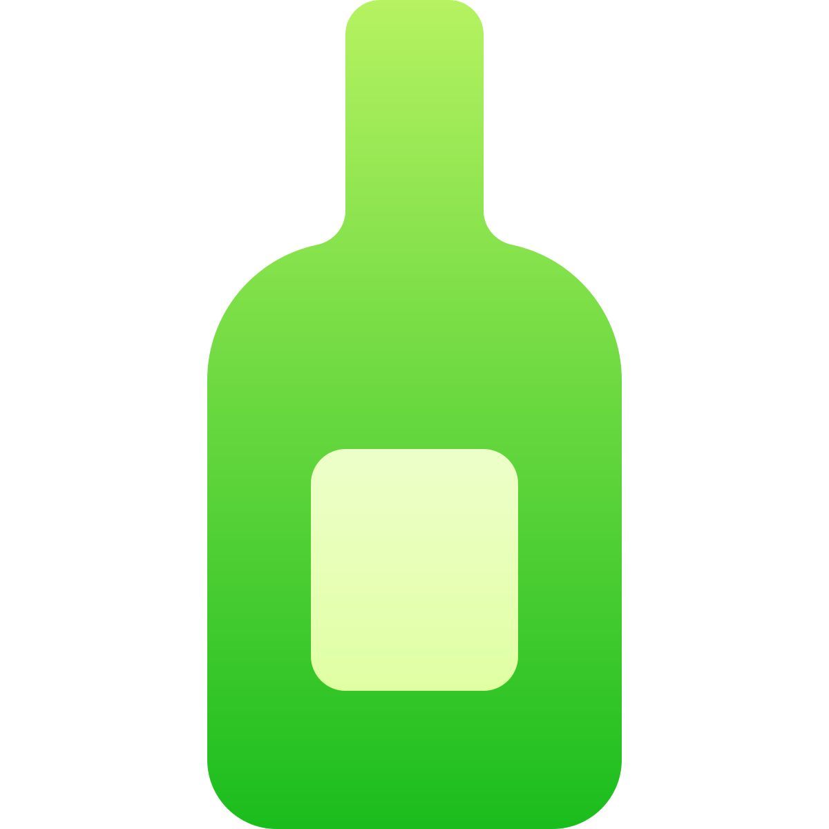 softteal gradient style bottiglia di vino icon