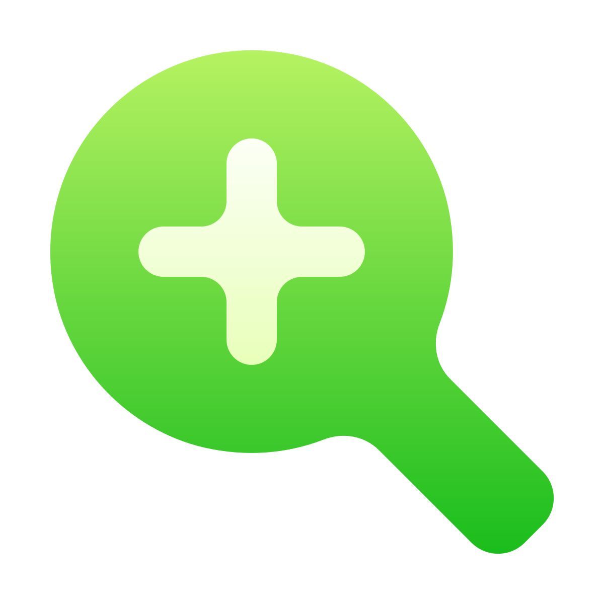 softteal gradient style zoom in icon