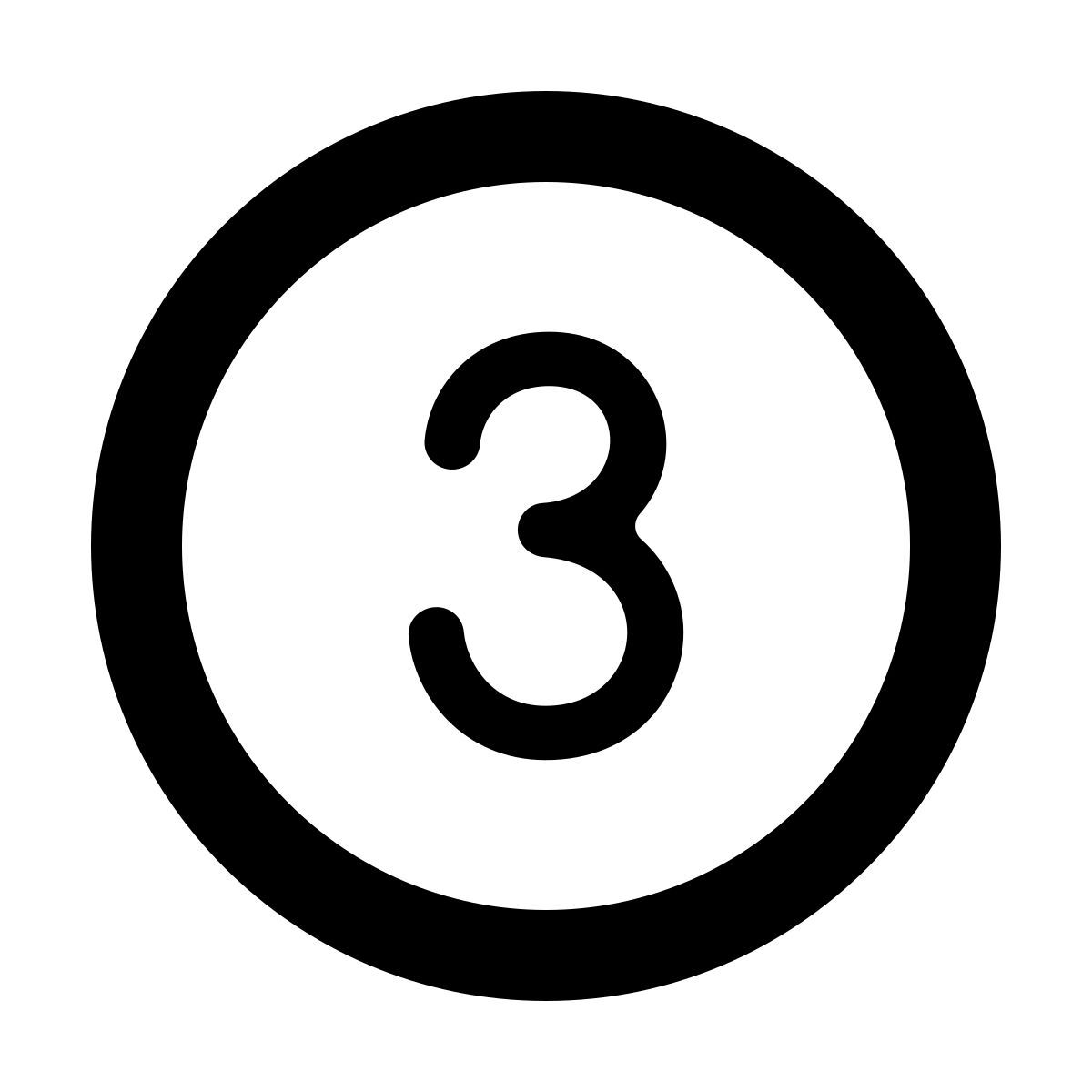 softteal line style 3 en círculo c icon