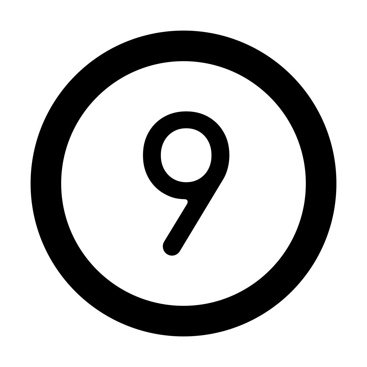 softteal line style 9 en círculo c icon