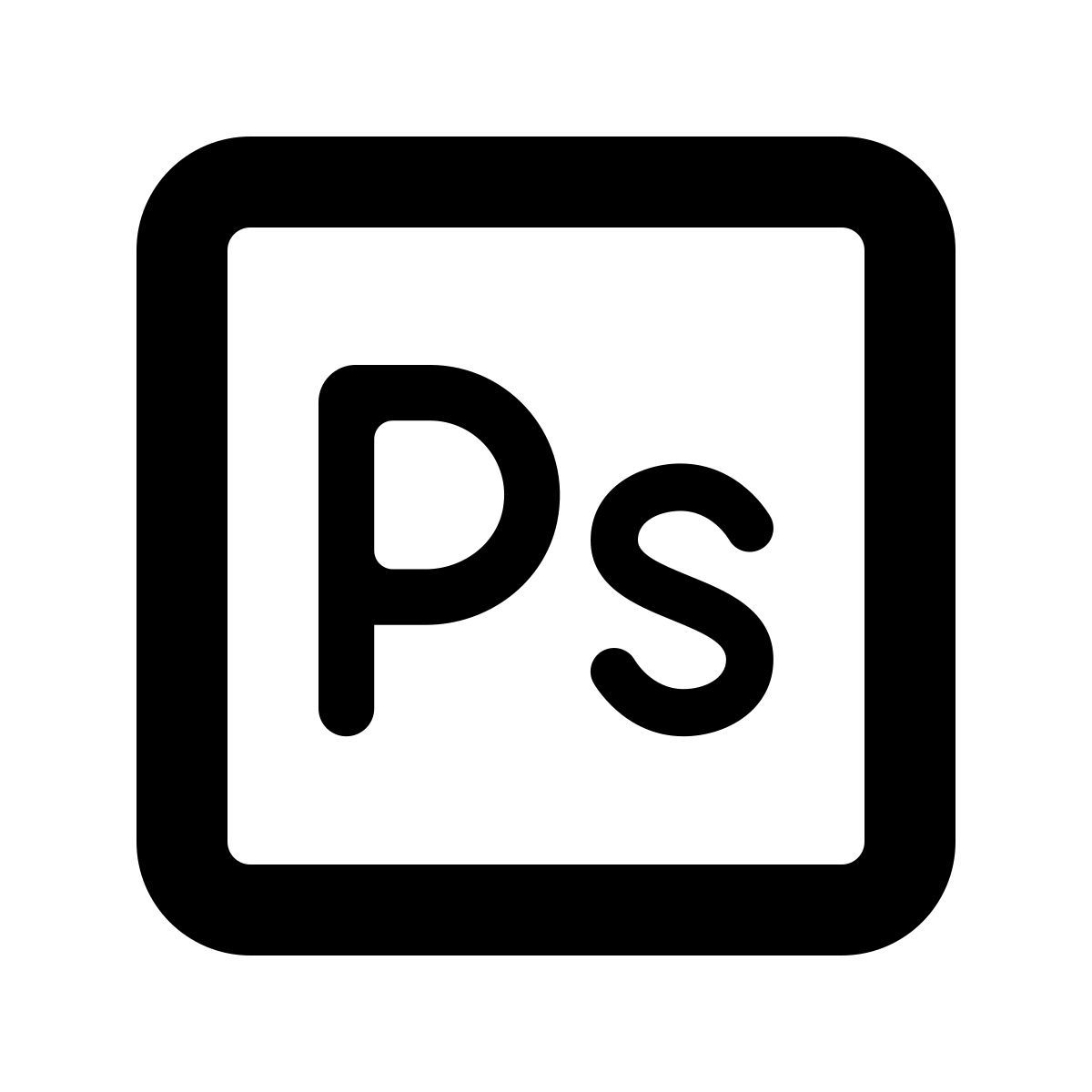 softteal line style adobe公司的photoshop icon