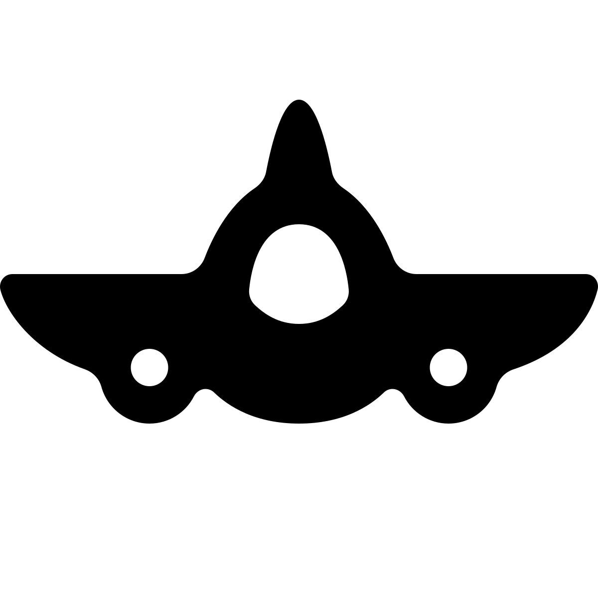 softteal line style vista frontal do avião icon