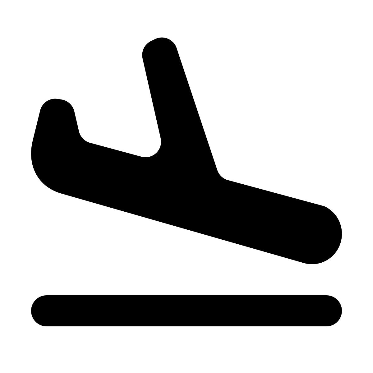 softteal line style airplane landing icon
