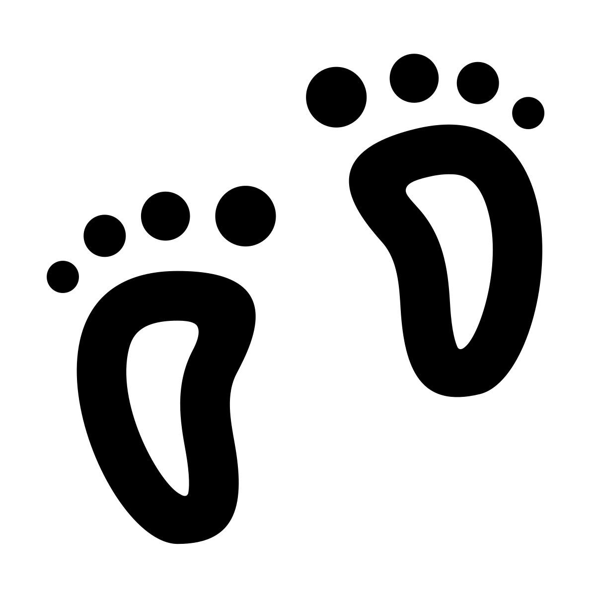 softteal line style pies de bebé icon
