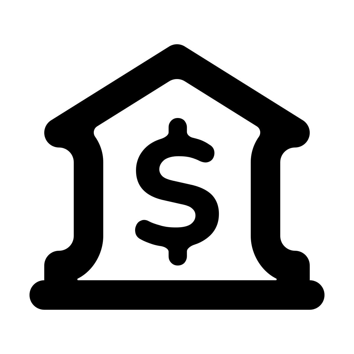 softteal line style edifício do banco icon