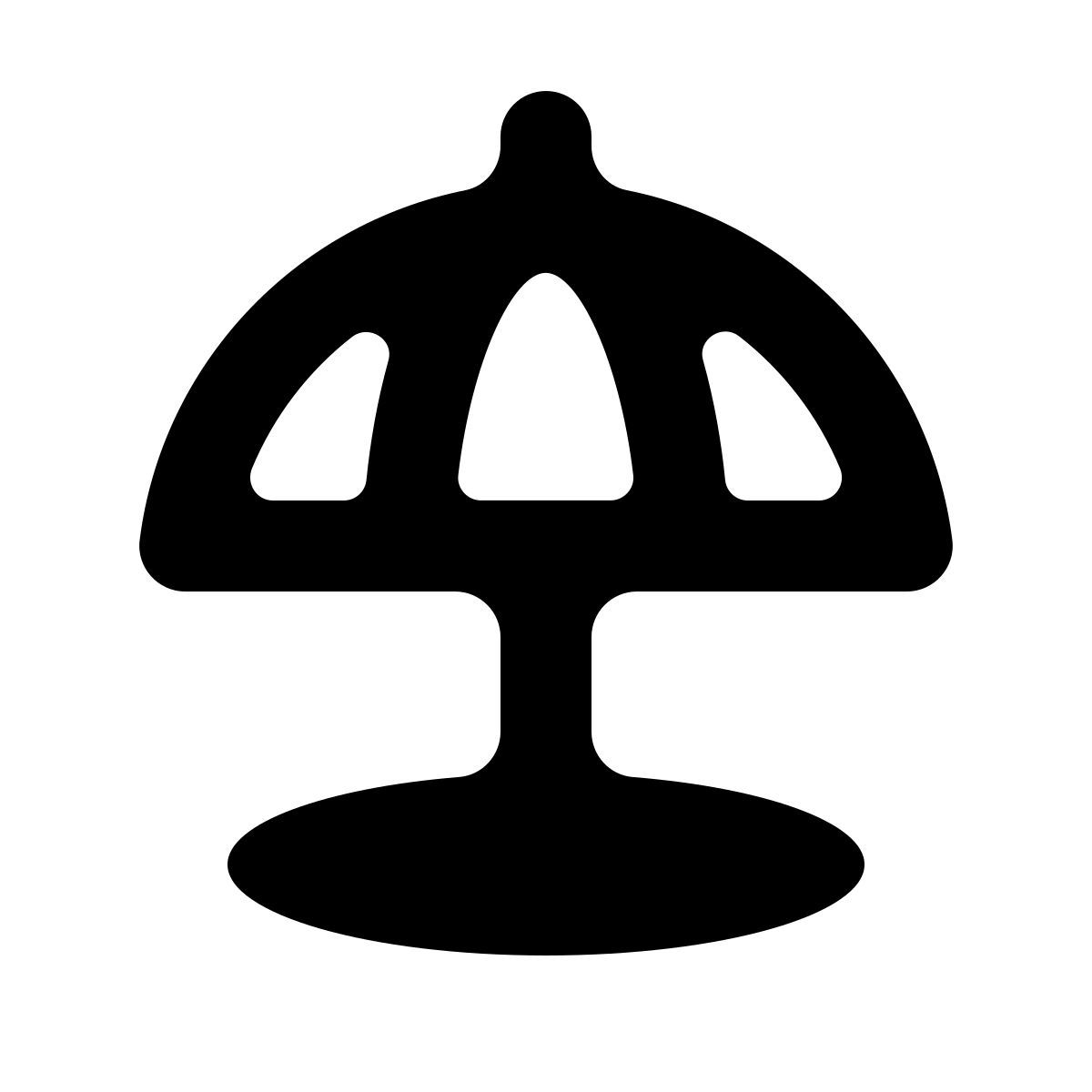 softteal line style beach umbrella icon