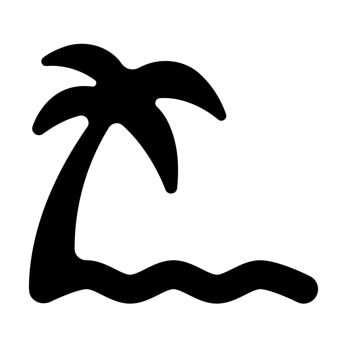 softteal line style beach icon