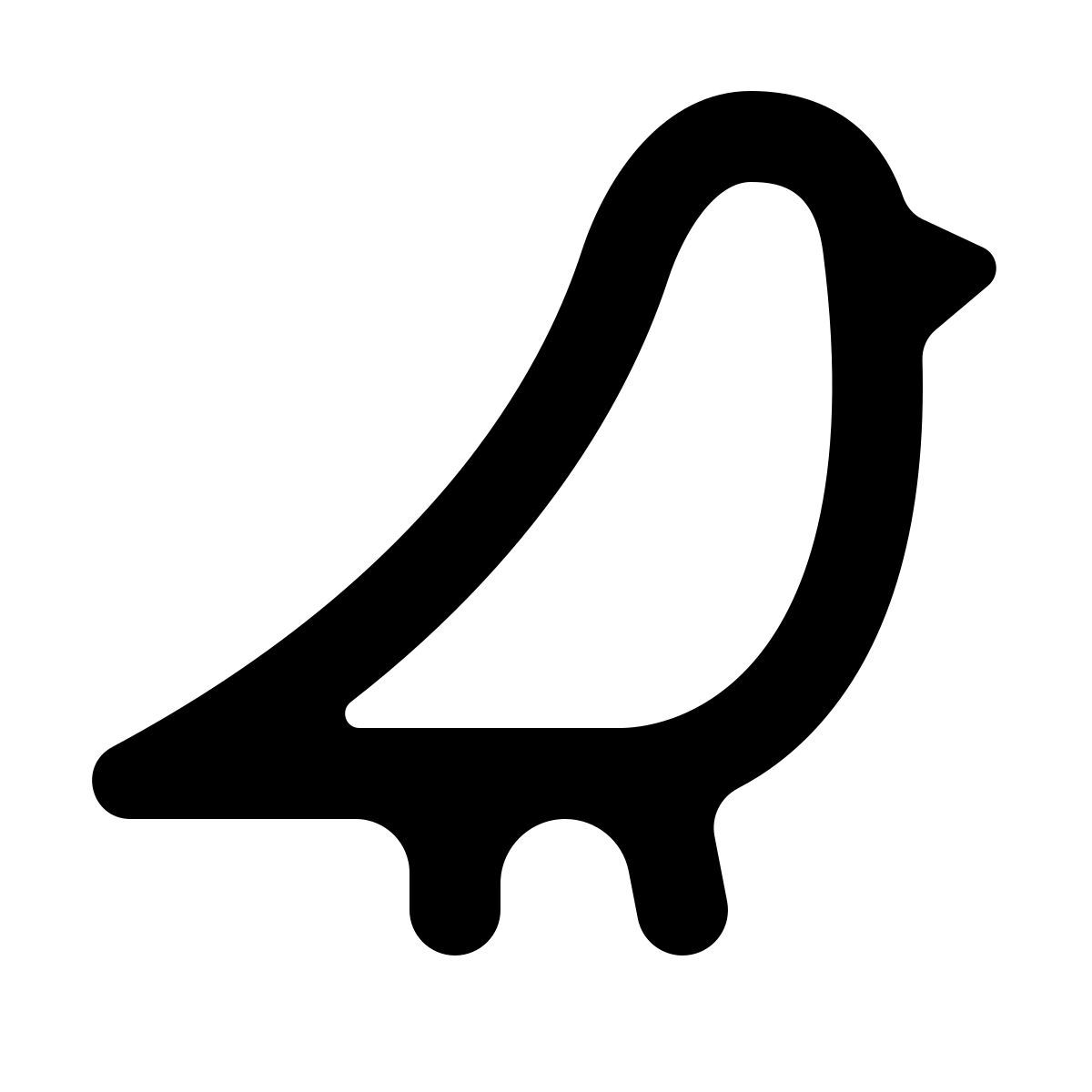 softteal line style pájaro icon