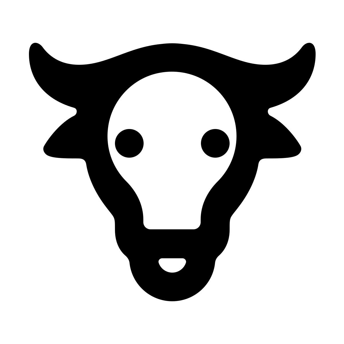 softteal line style buffalo icon