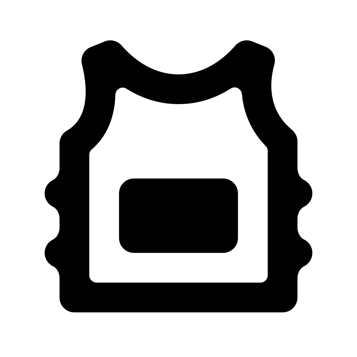 softteal line style giubbotto antiproiettile icon
