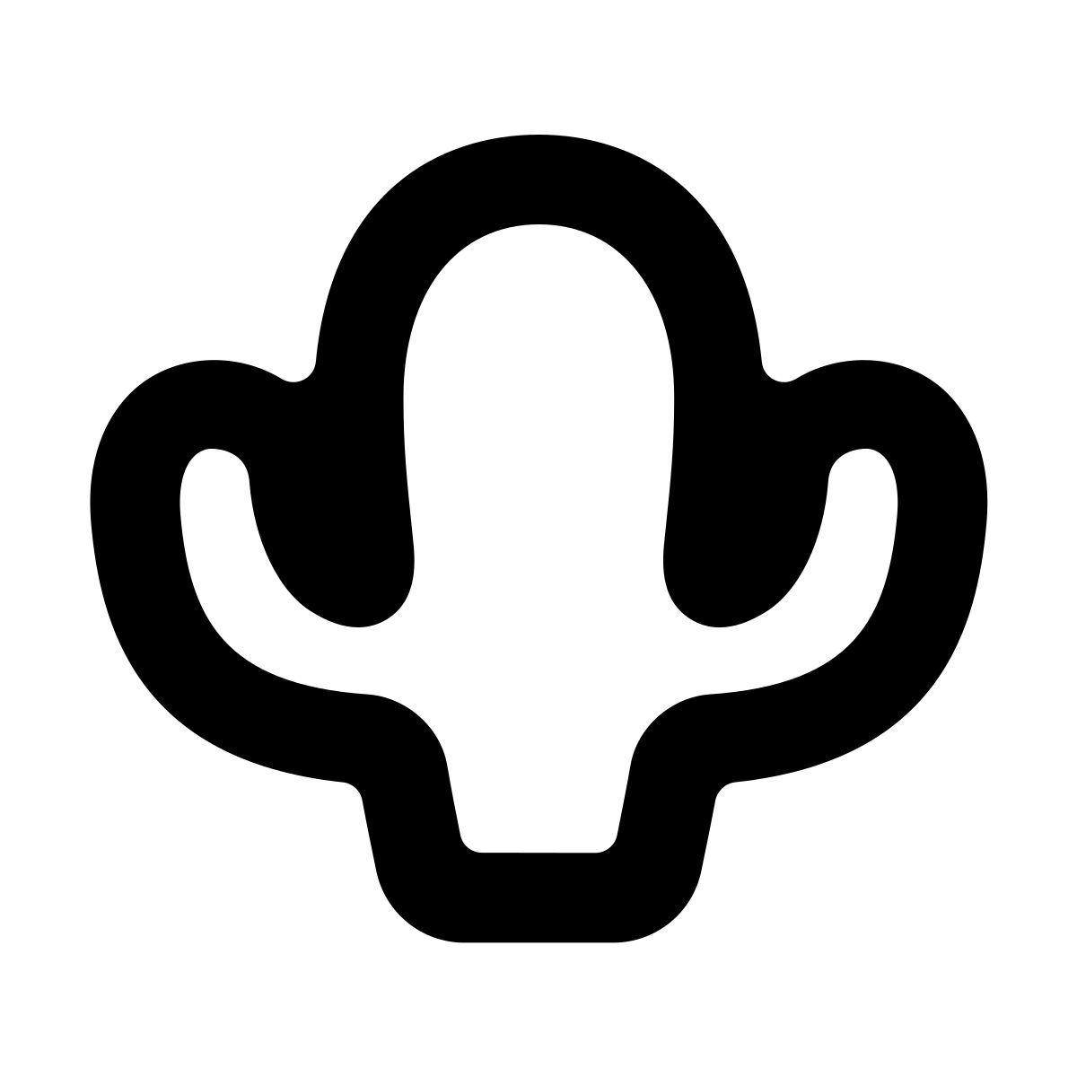 softteal line style cactus icon