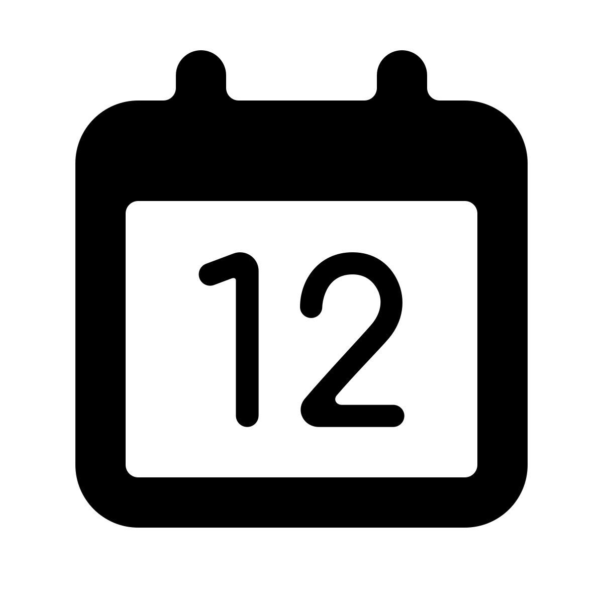 softteal line style calendar 12 icon