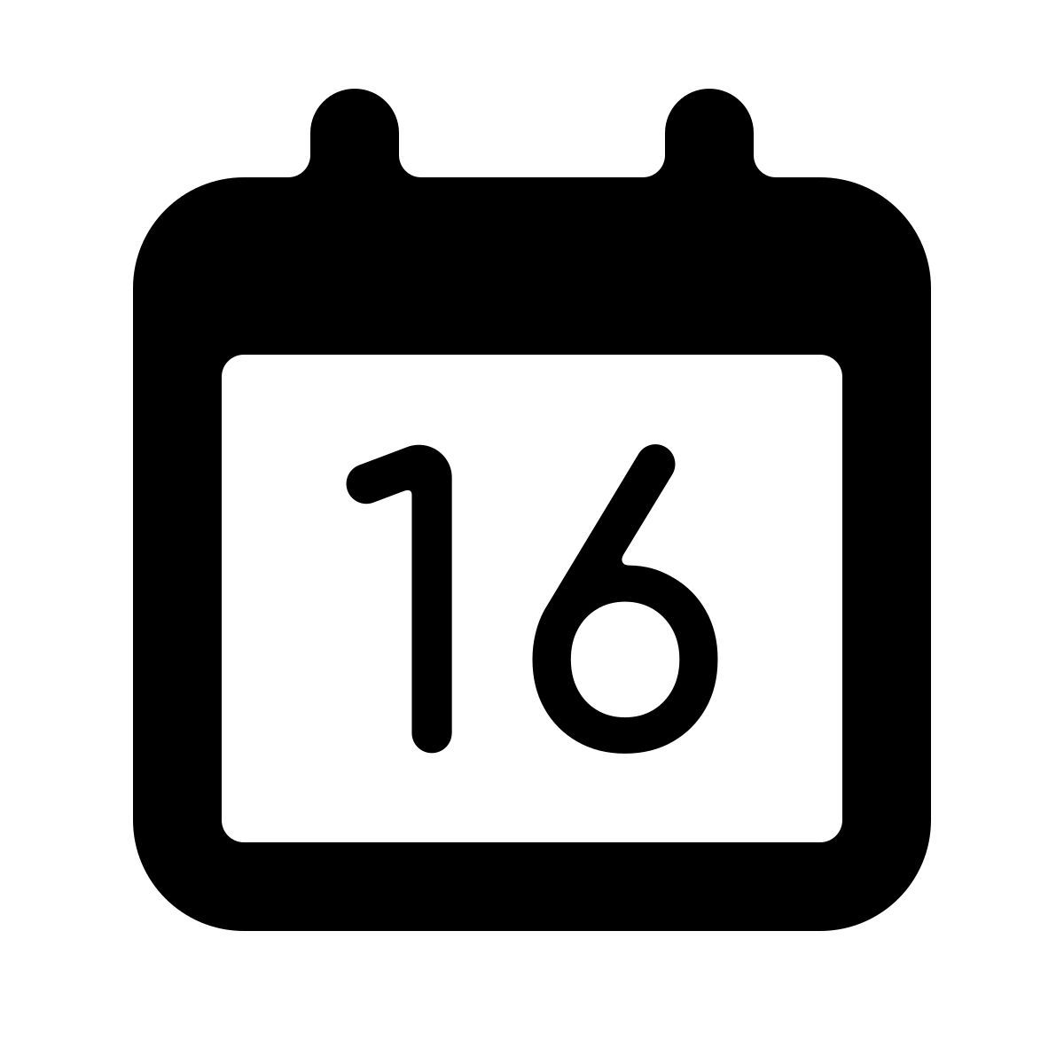 softteal line style calendar 16 icon