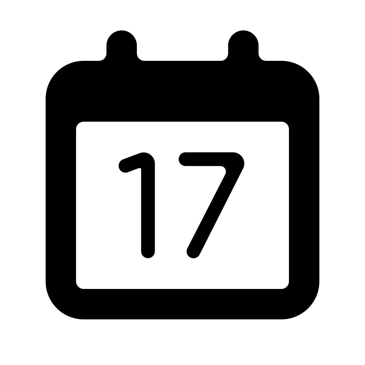 softteal line style calendar 17 icon