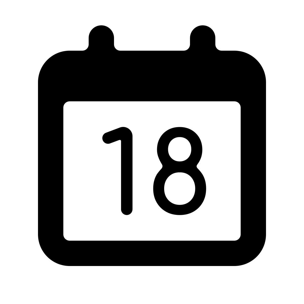 softteal line style 日历18 icon