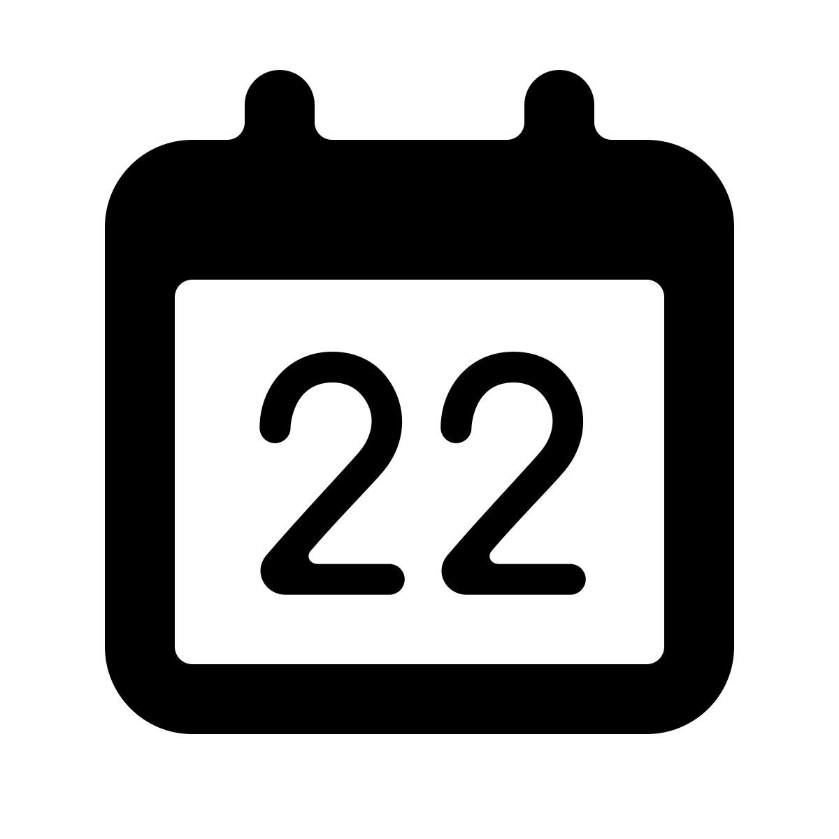 softteal line style calendar 22 icon