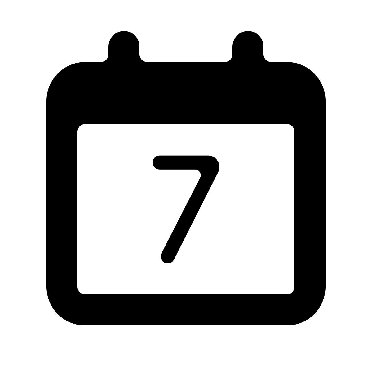 softteal line style calendar 7 icon