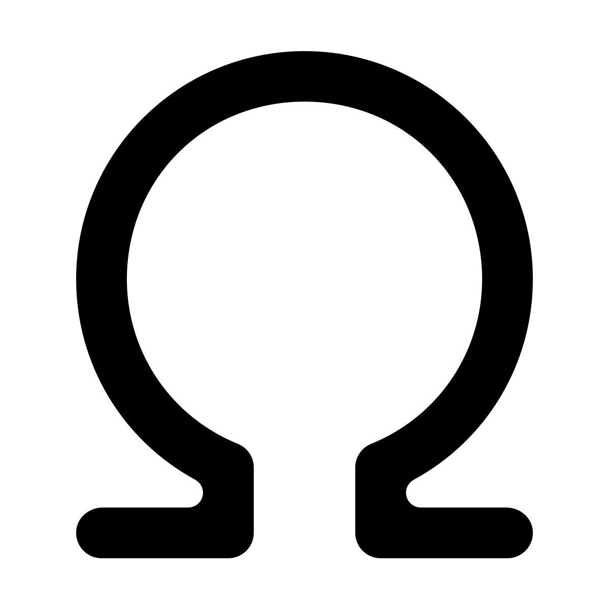 softteal line style capital ômega icon