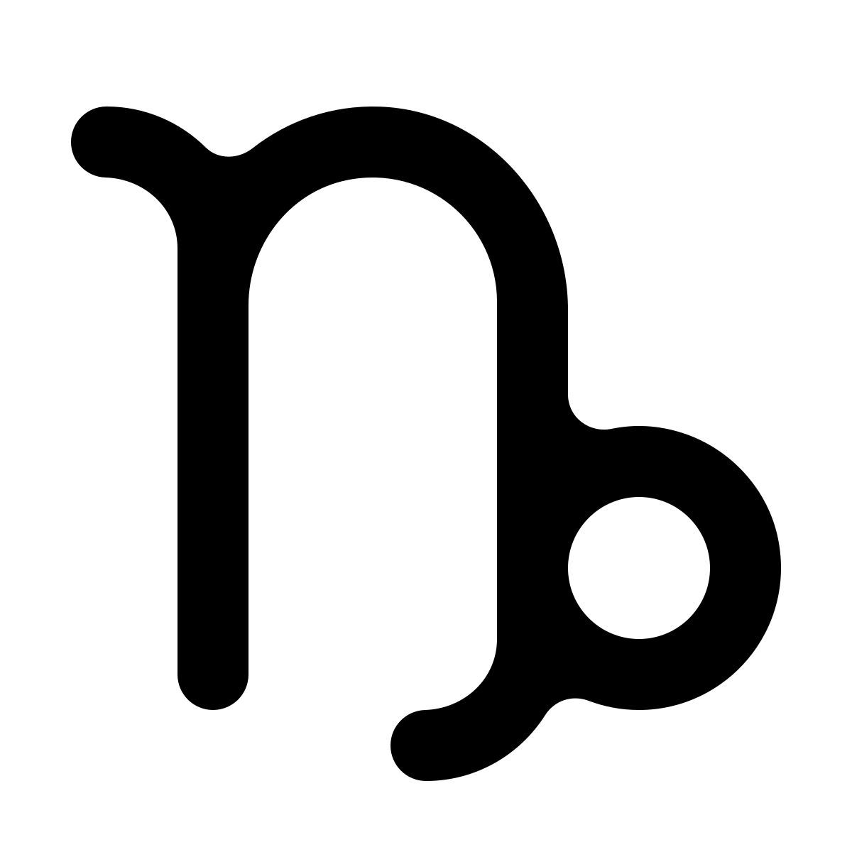 softteal line style capricorne icon