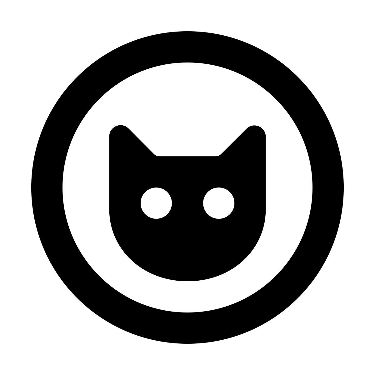 softteal line style cat profile icon