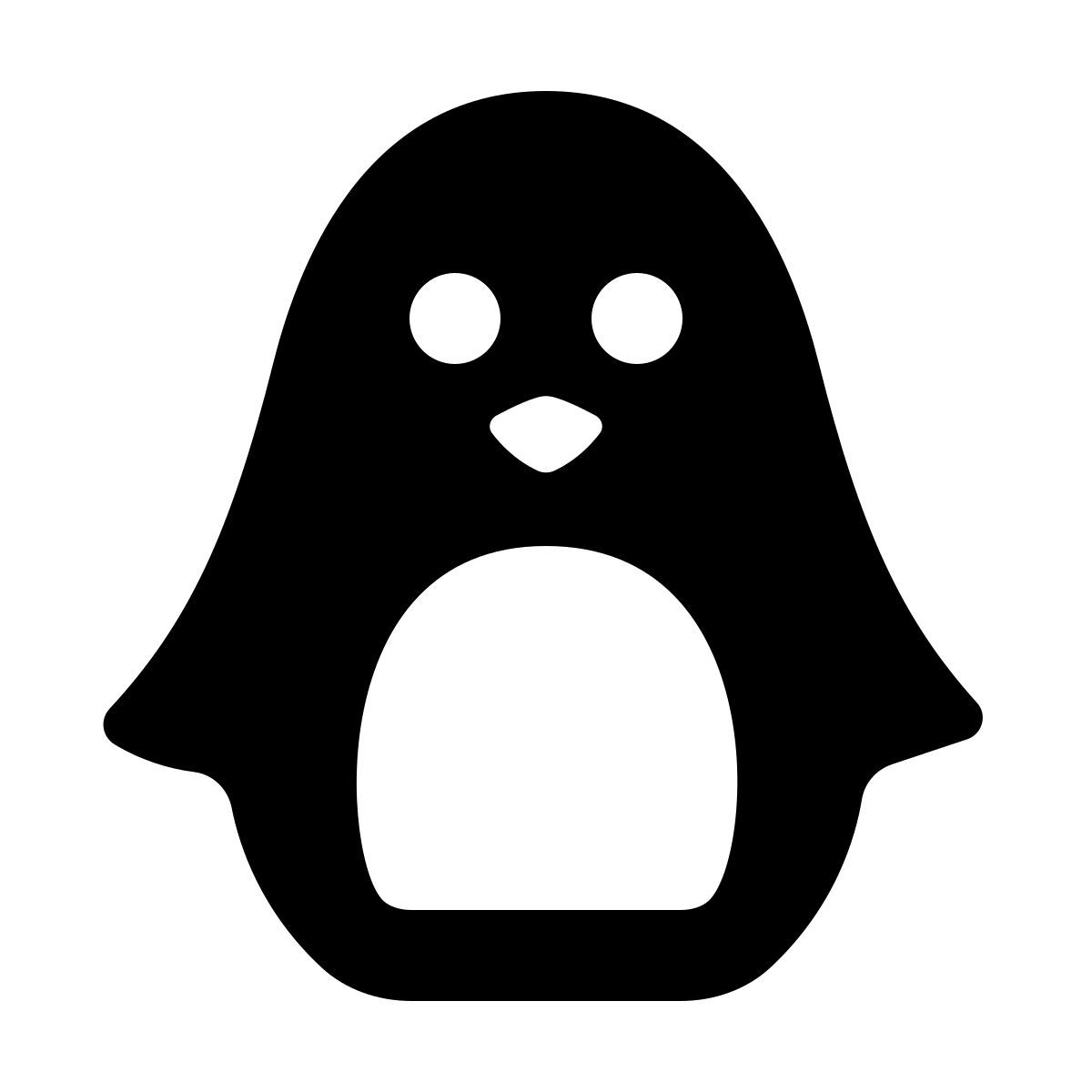 softteal line style pinguim icon