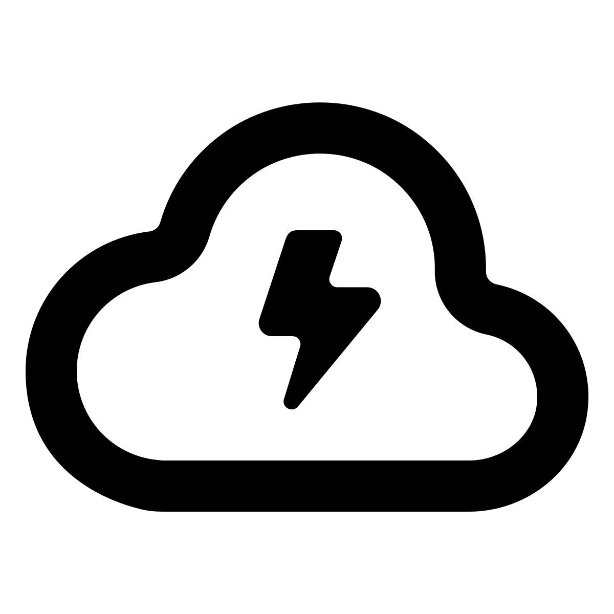 softteal line style 雲と雷 icon
