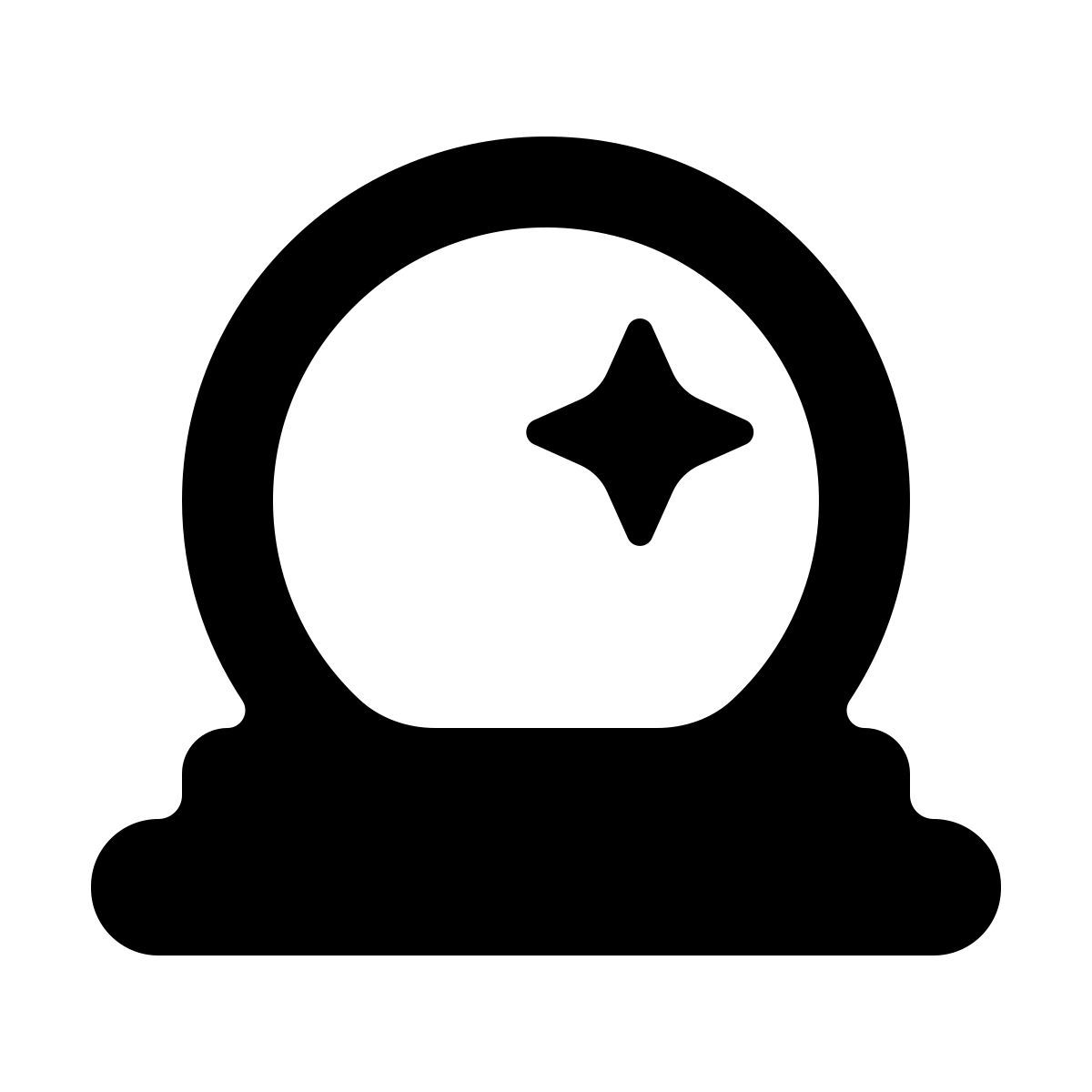 softteal line style kristallkugel icon