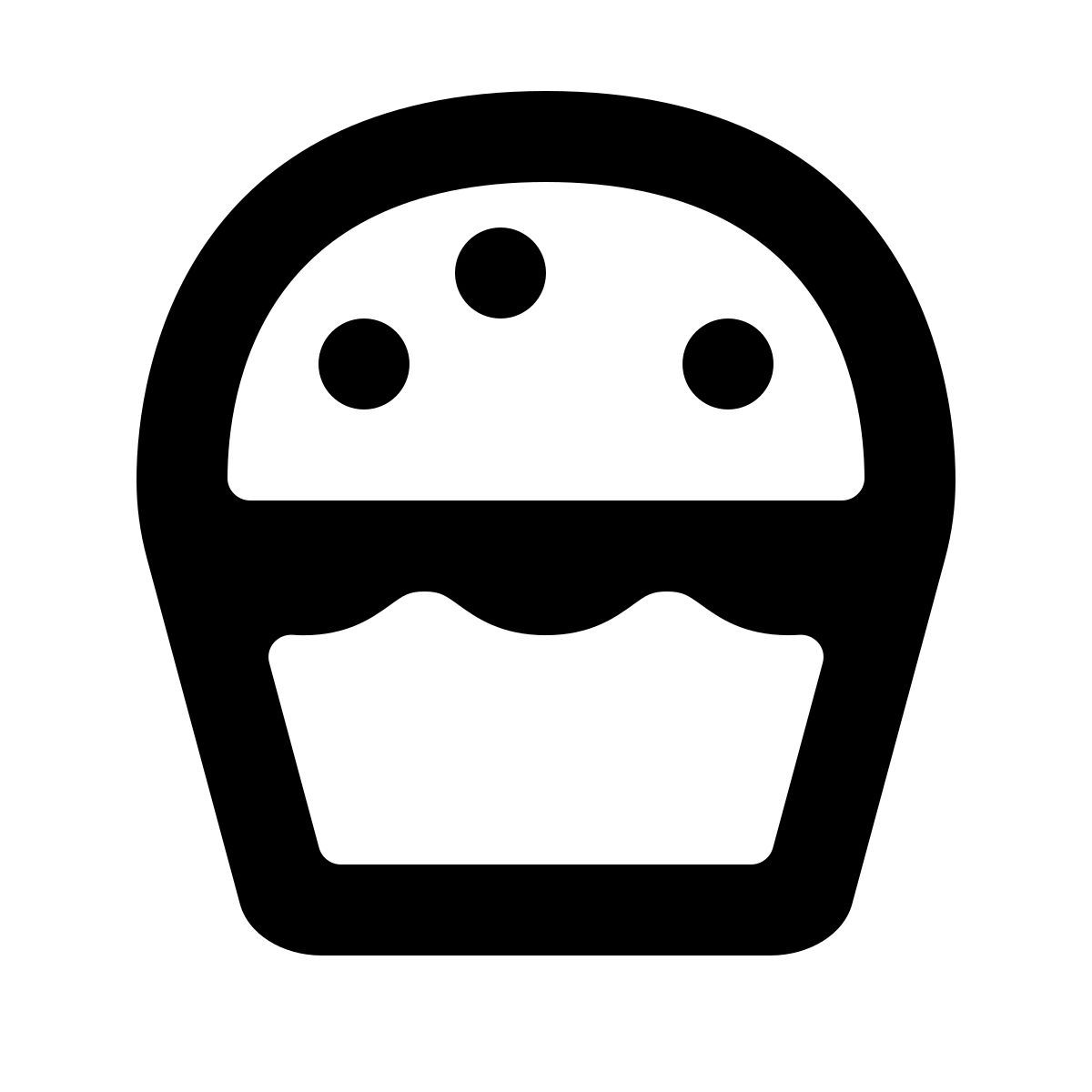 softteal line style カップケーキ icon