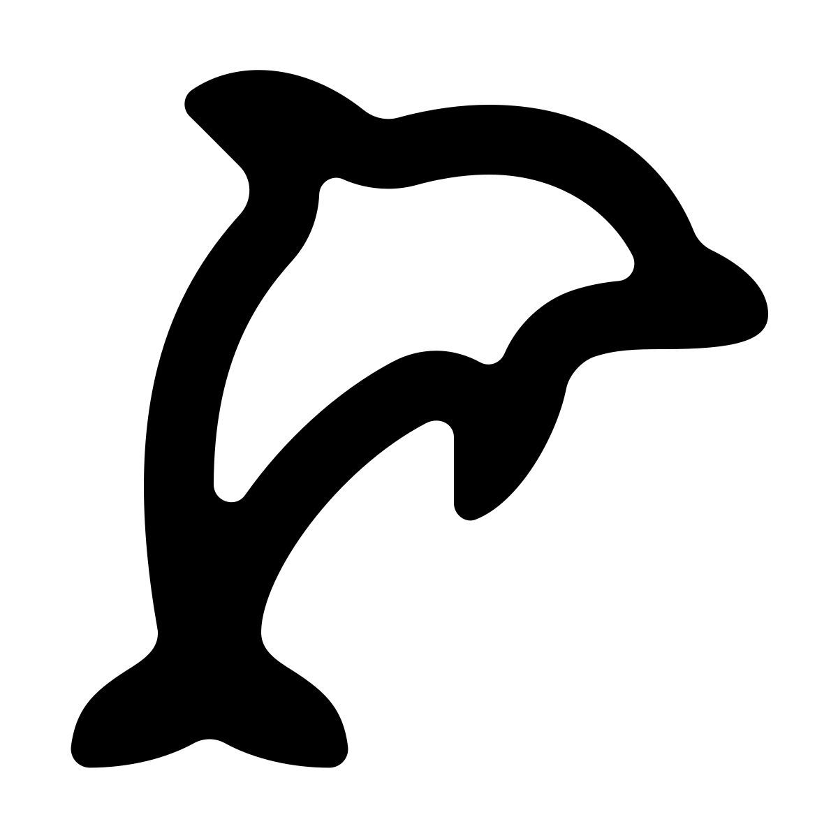 softteal line style golfinho icon