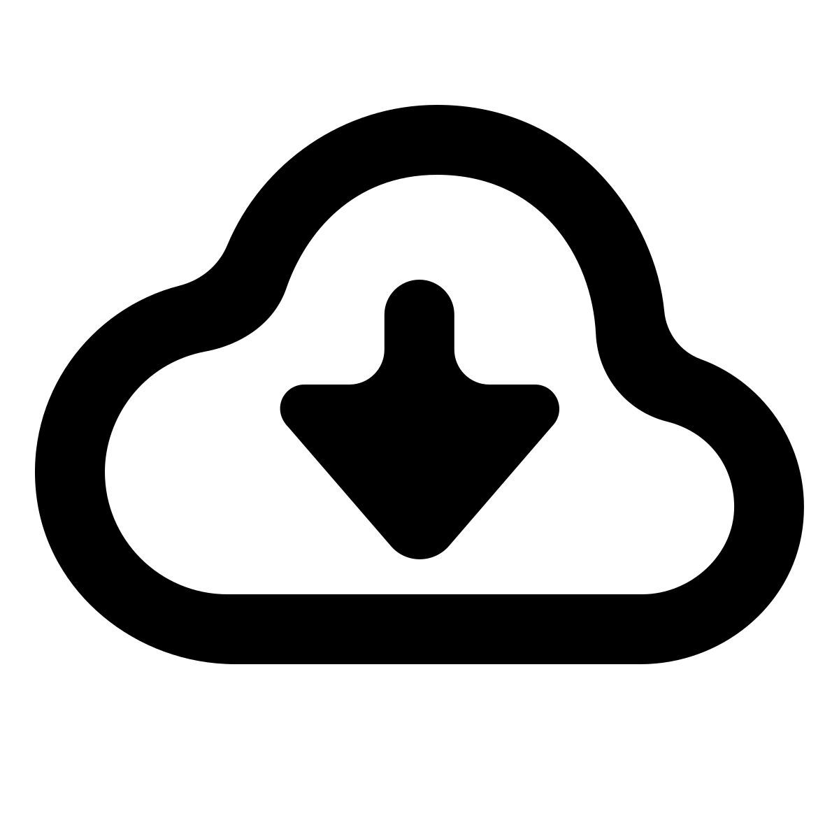 softteal line style télécharger depuis le cloud icon