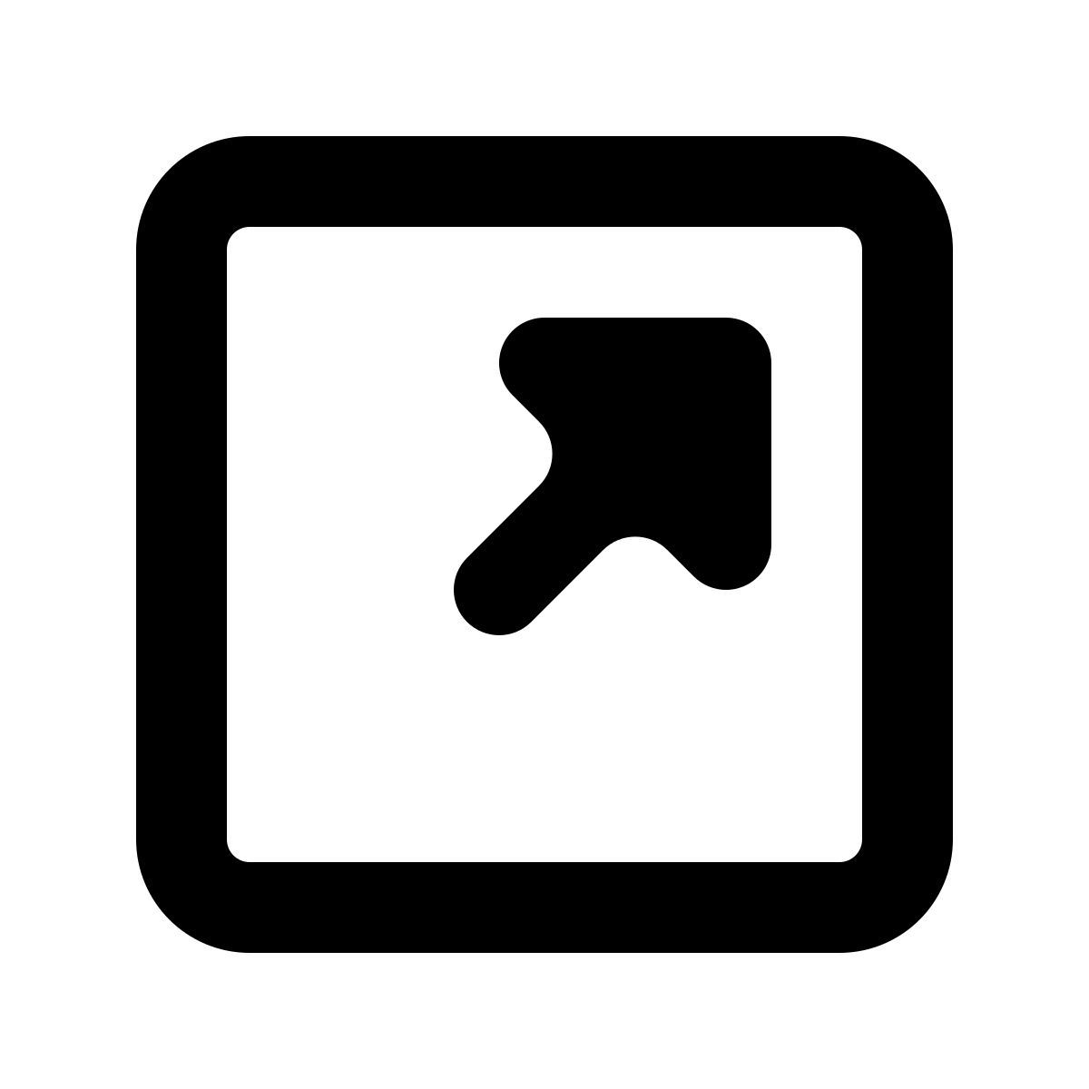 softteal line style external link squared icon