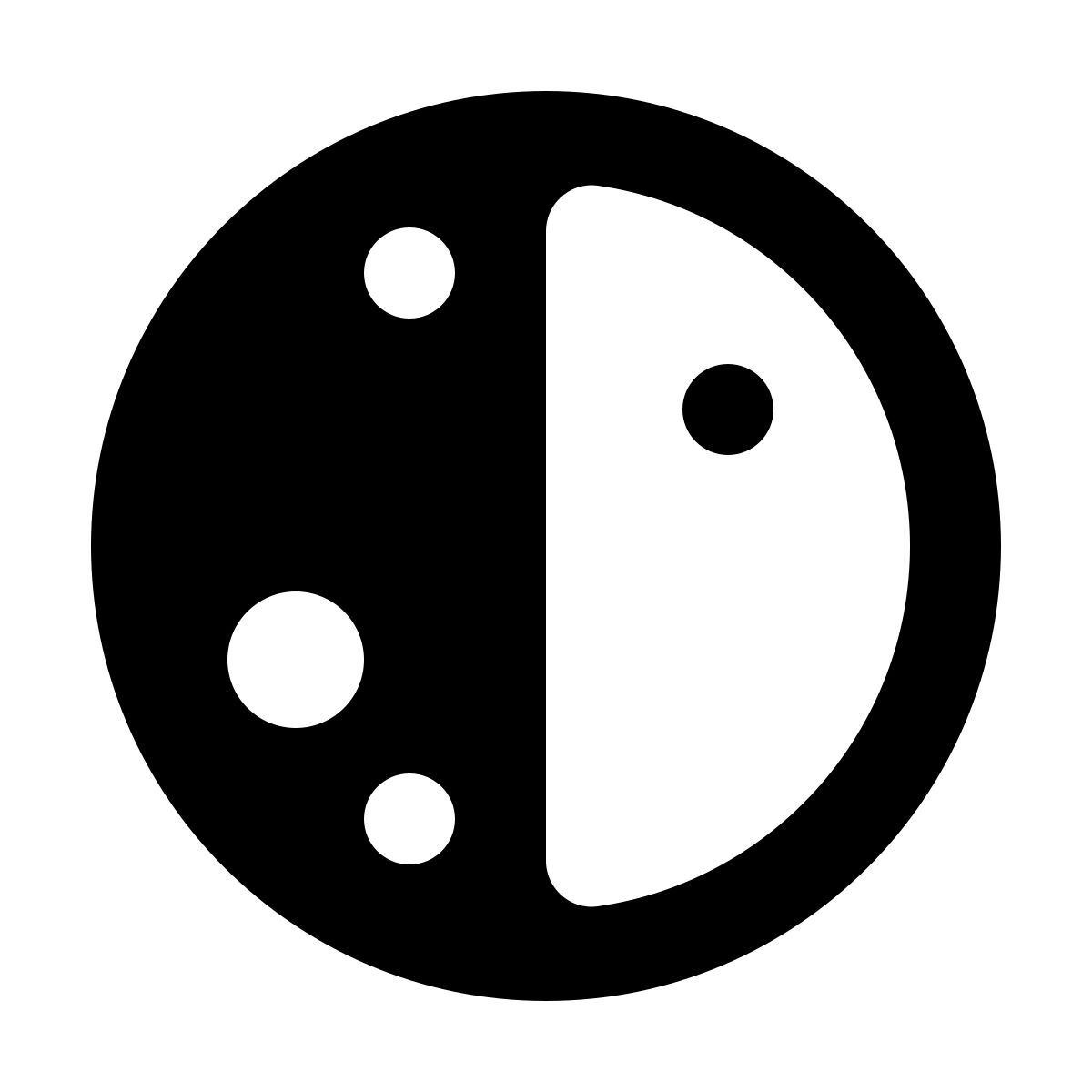 softteal line style first quarter icon