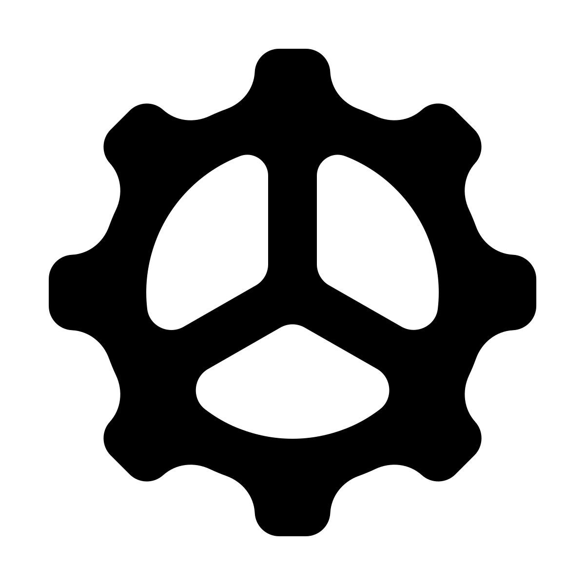 softteal line style engranaje icon