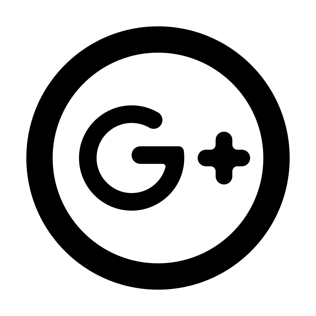 softteal line style google plus icon