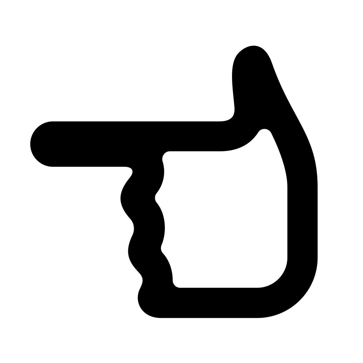 softteal line style hand left icon