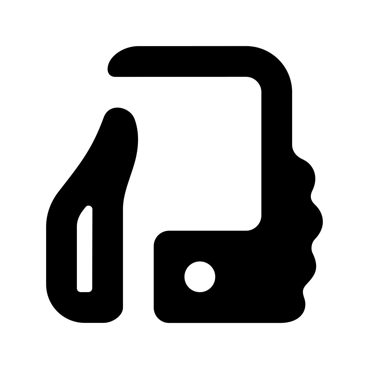 softteal line style main avec smartphone icon
