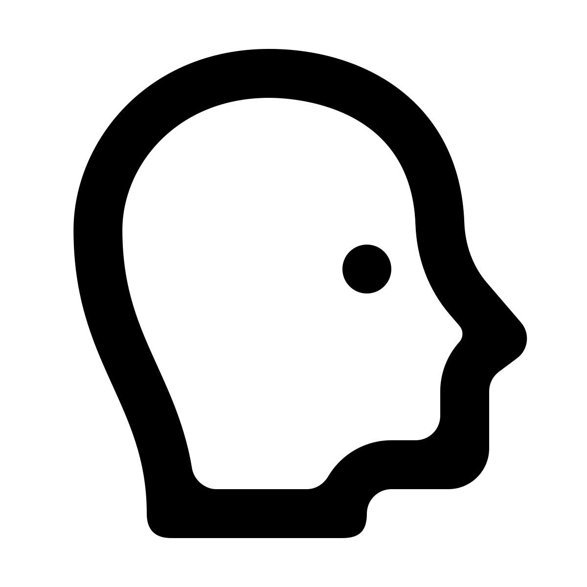 softteal line style 頭の輪郭 icon