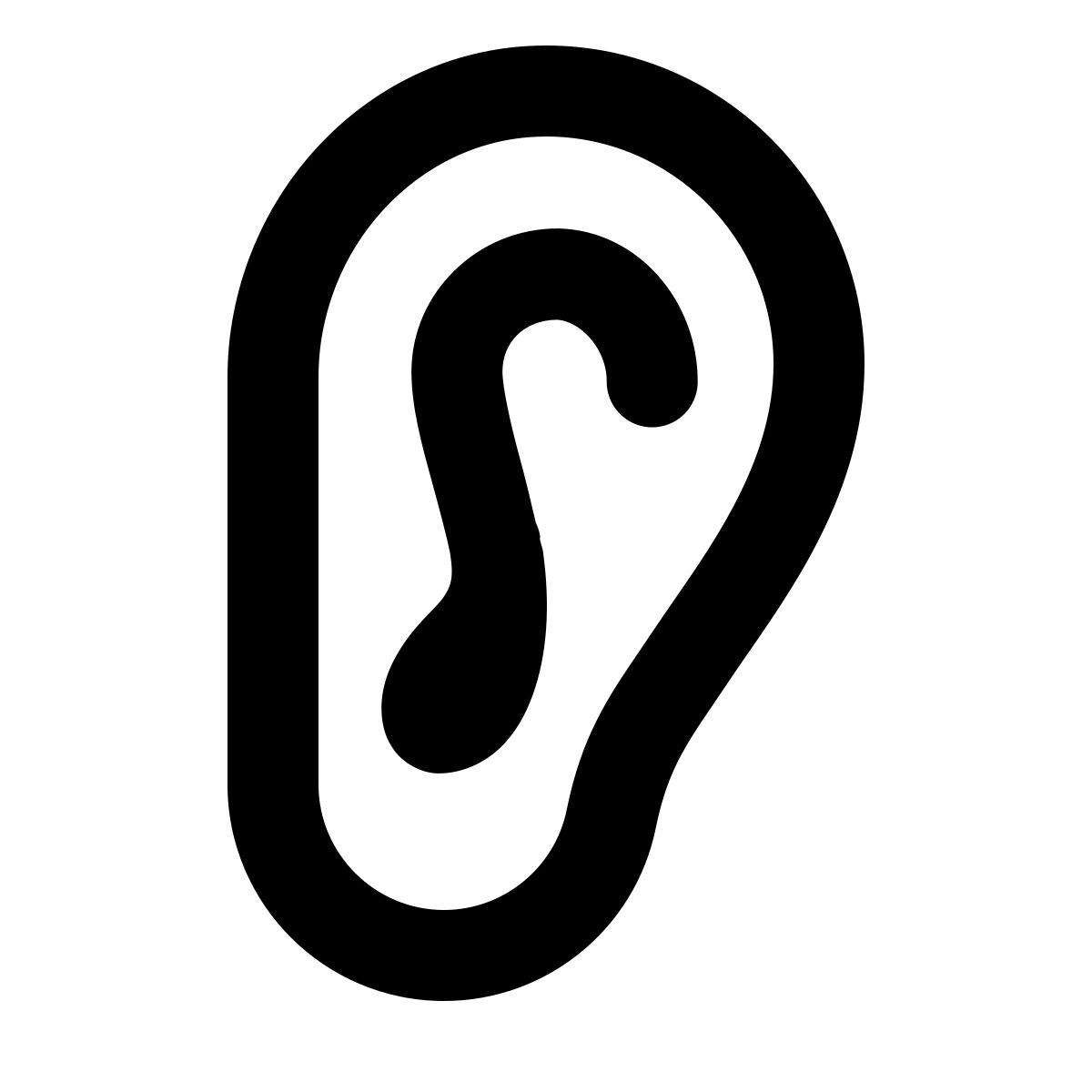 softteal line style hearing icon