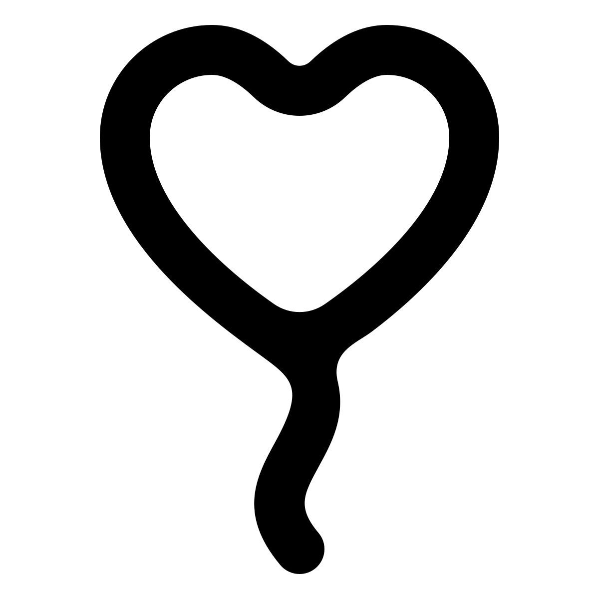 softteal line style шарик в форме сердца icon