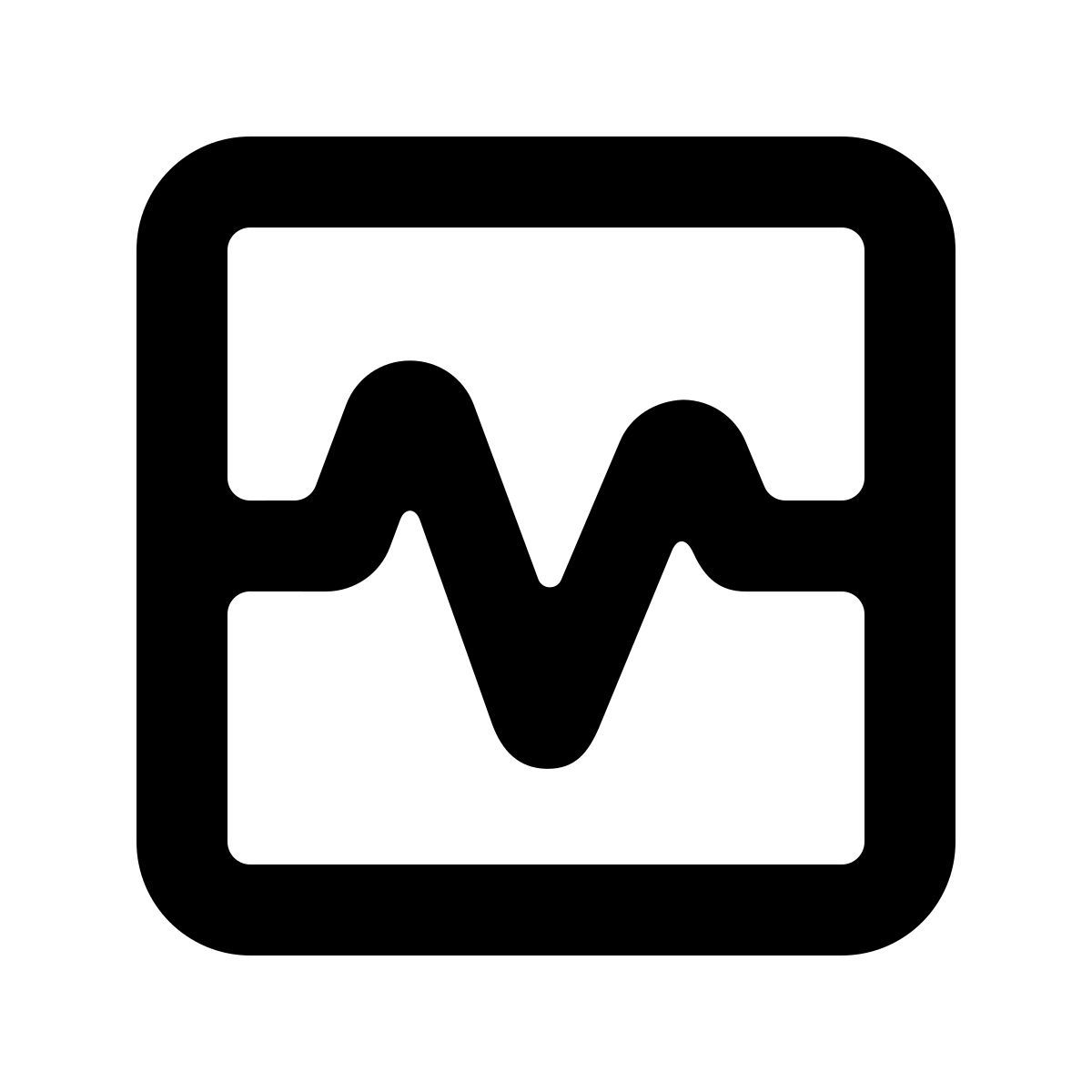 softteal line style herz monitor icon