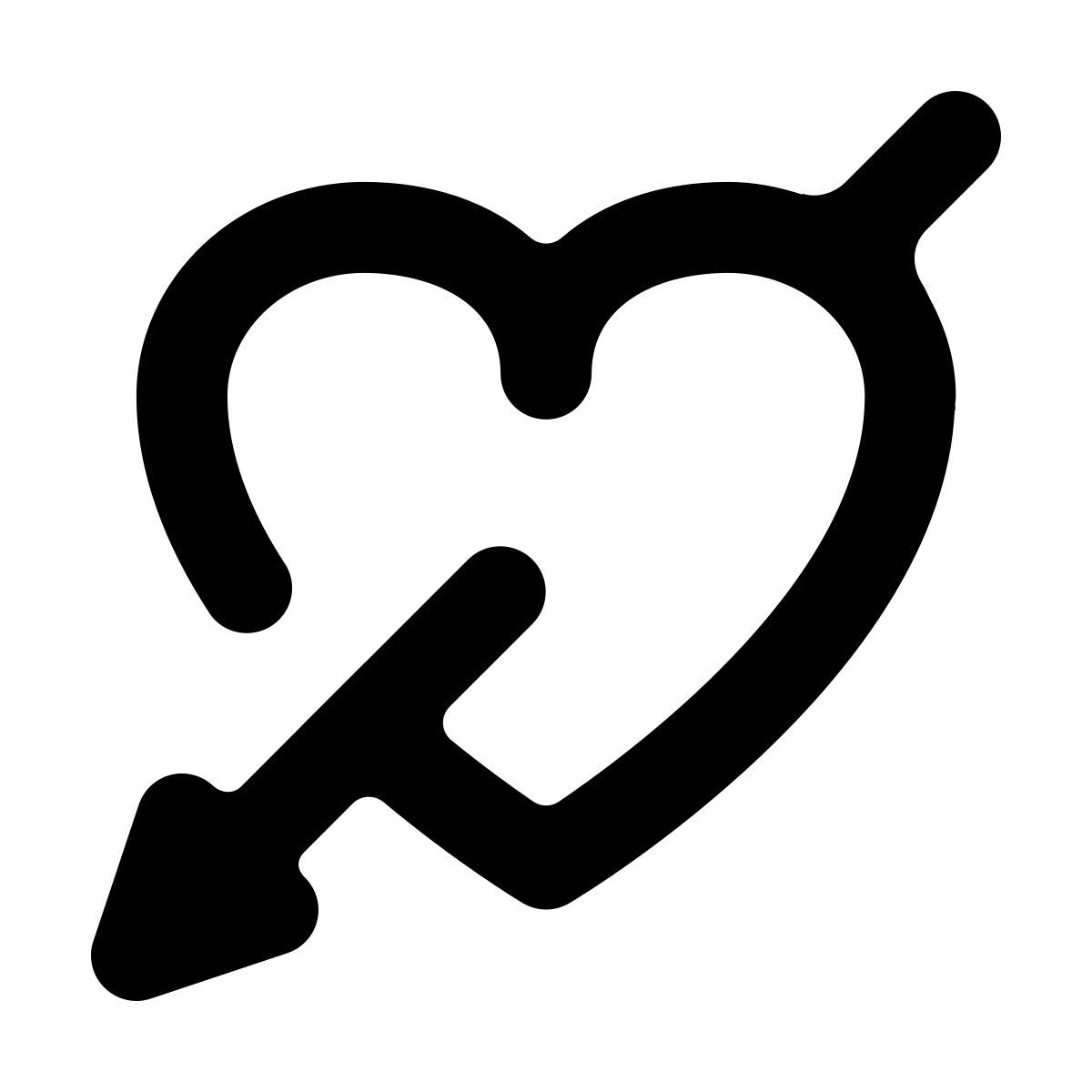 softteal line style 心脏与箭 icon