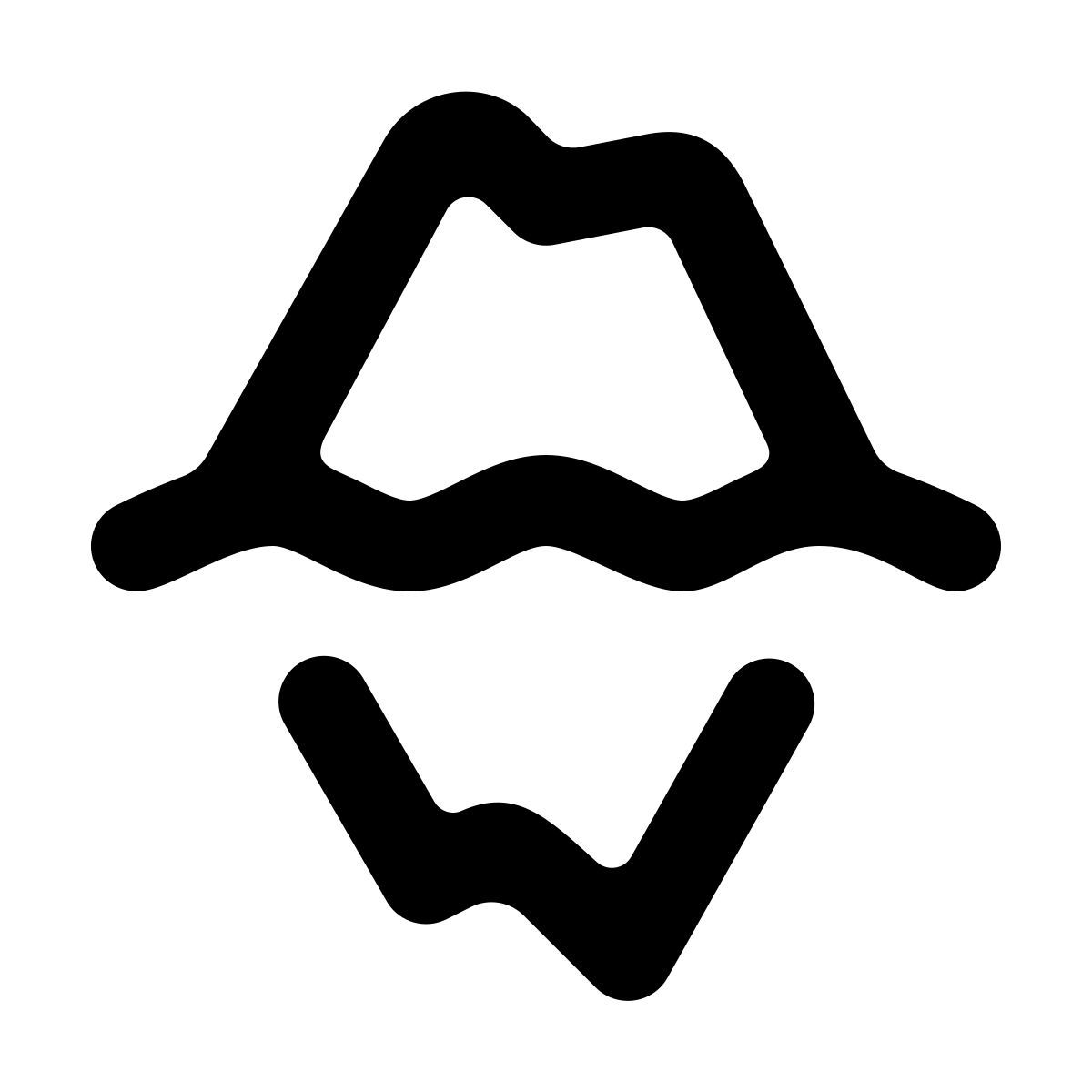 softteal line style iceberg icon