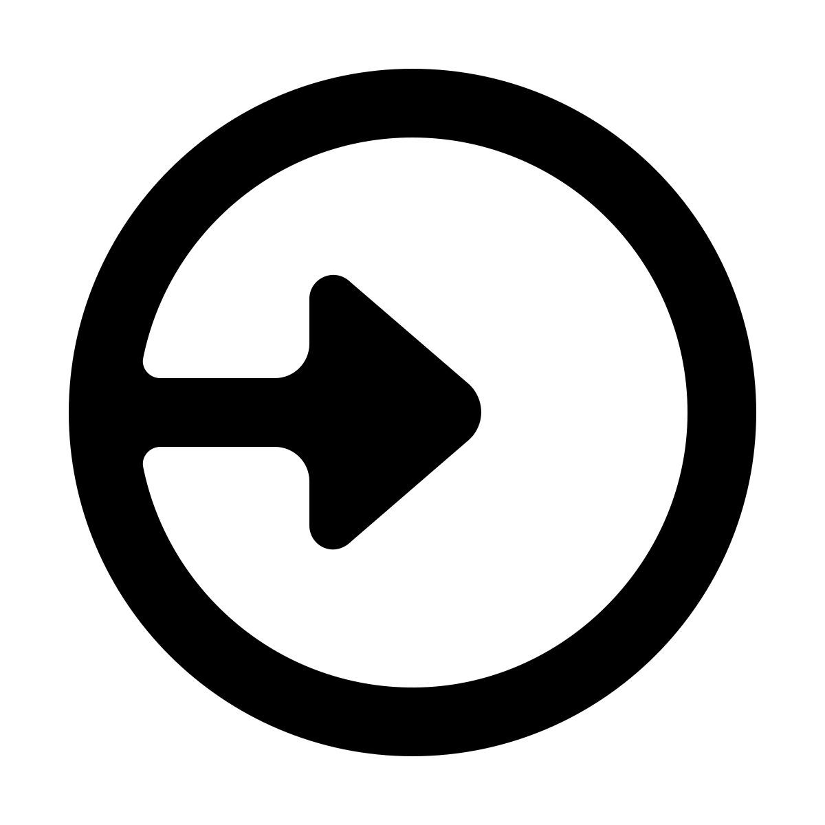 softteal line style вход в систему, в кружке, стрелка вправо icon