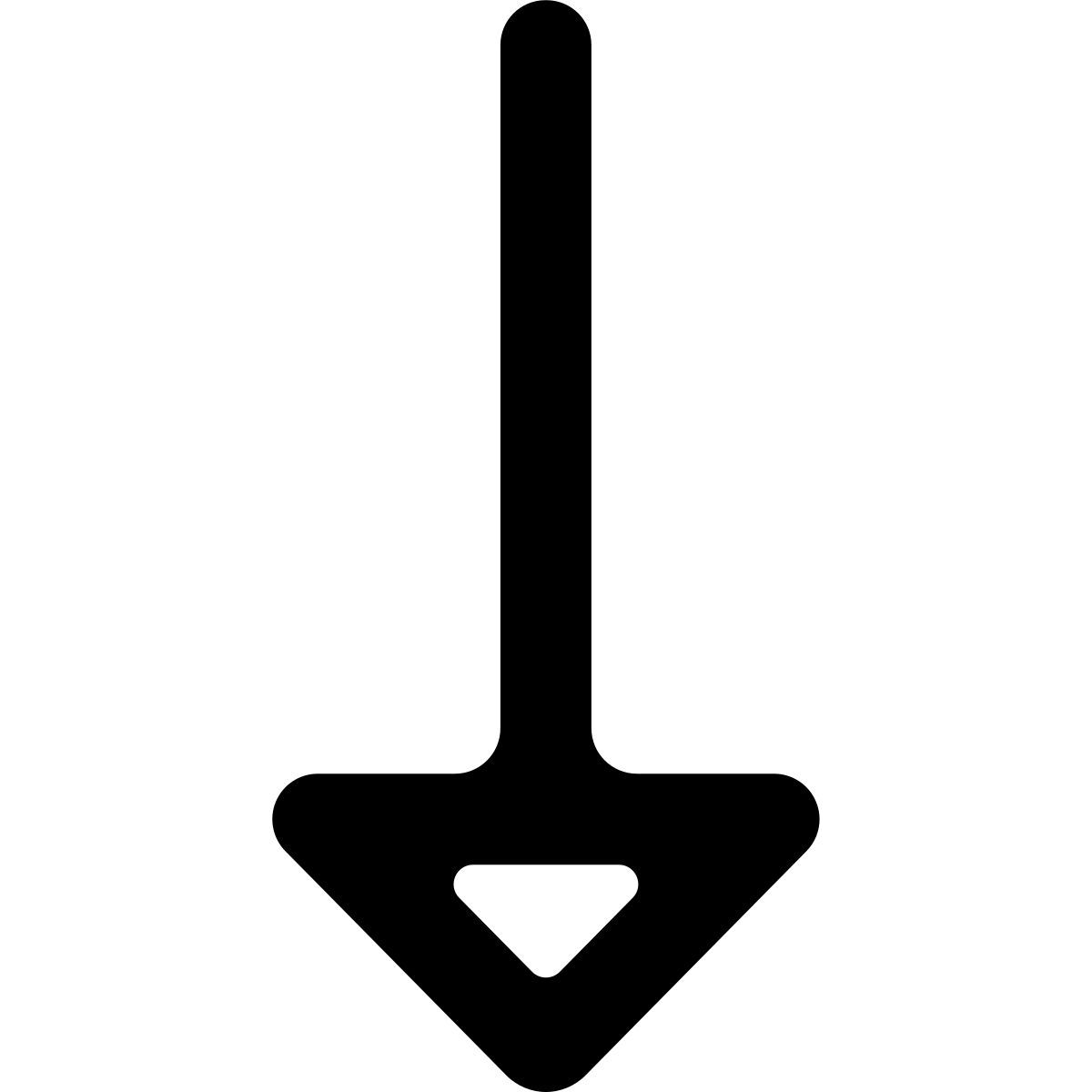 softteal line style freccia lunga giù icon