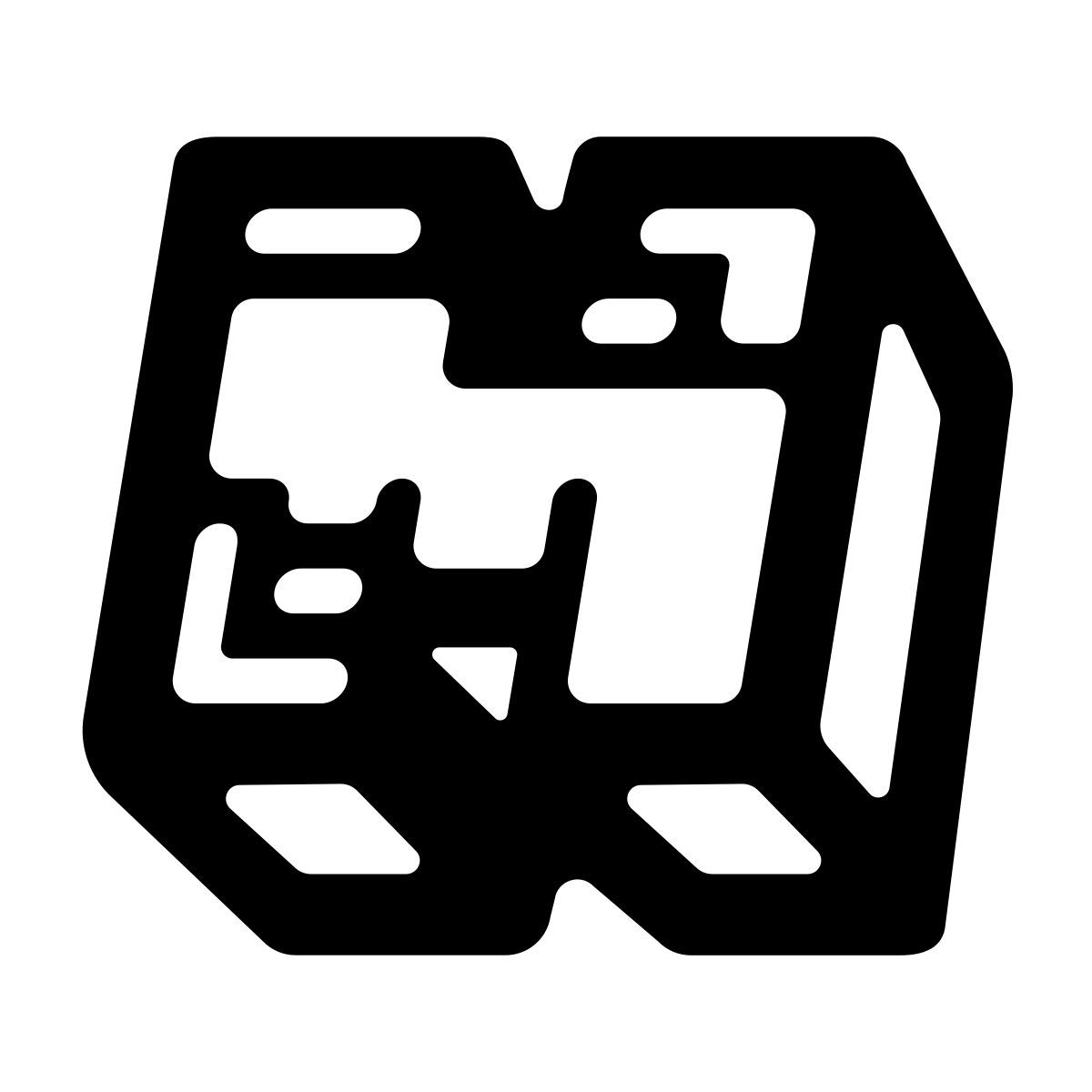softteal line style logo de minecraft icon