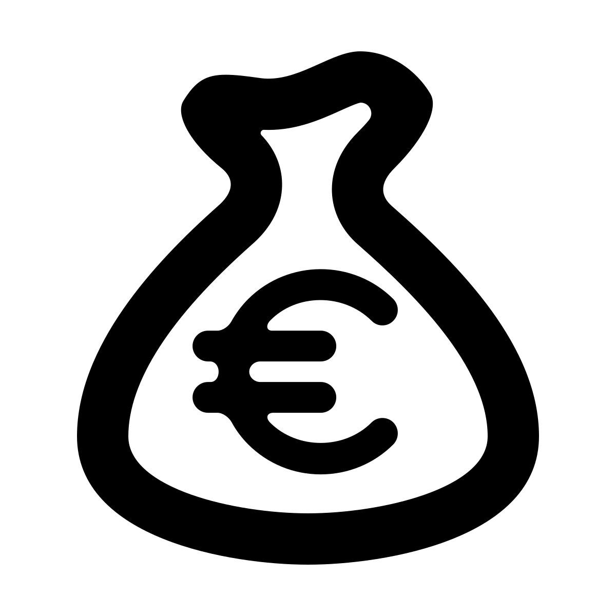 softteal line style sacco di euro icon