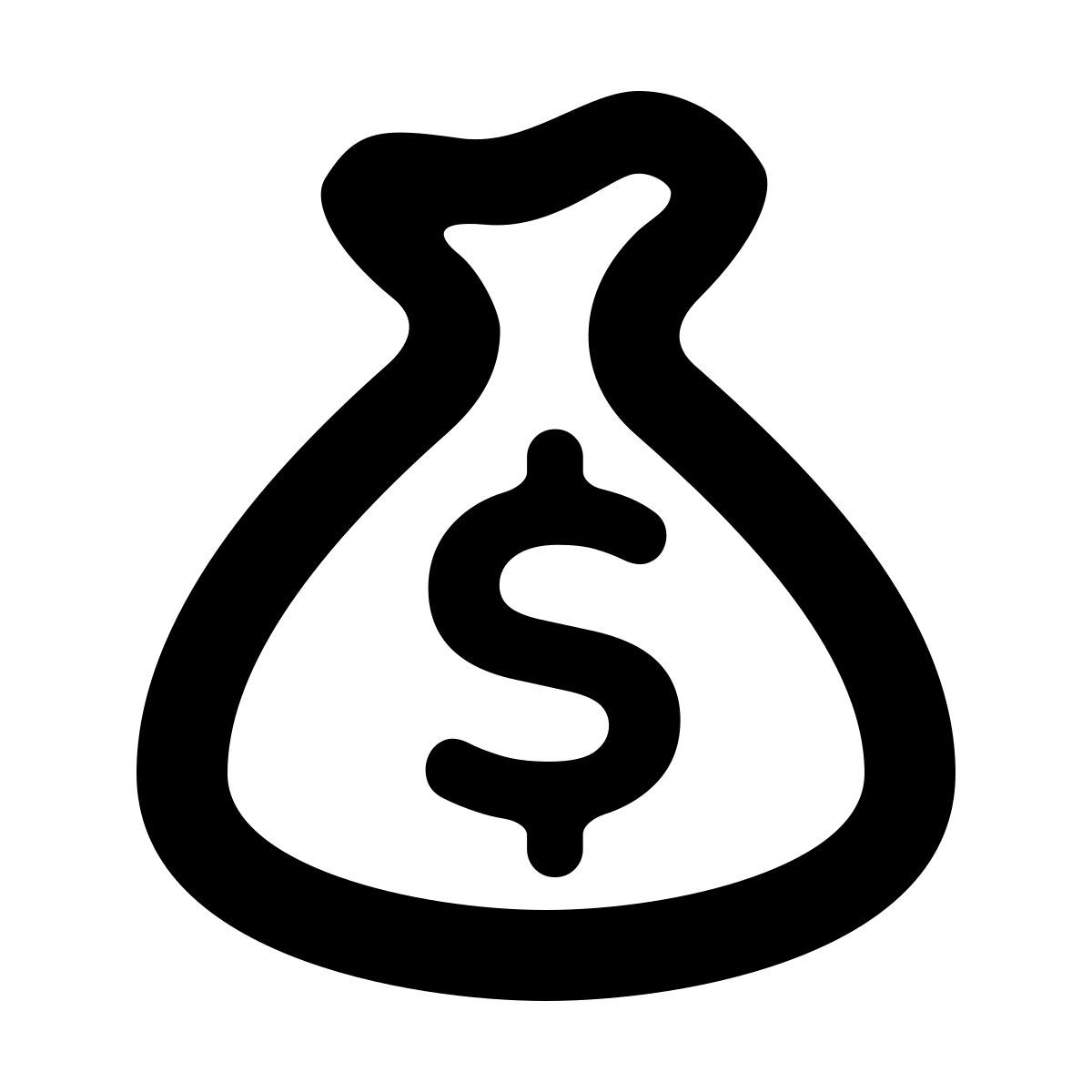 softteal line style sac d'argent icon