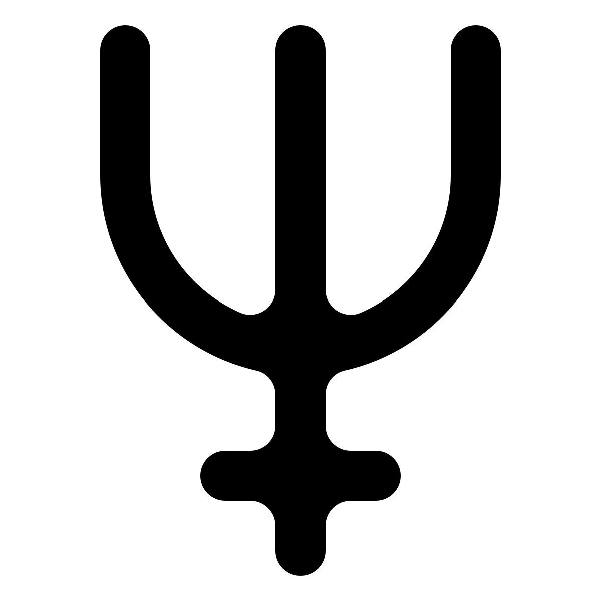 softteal line style símbolo de neptuno icon
