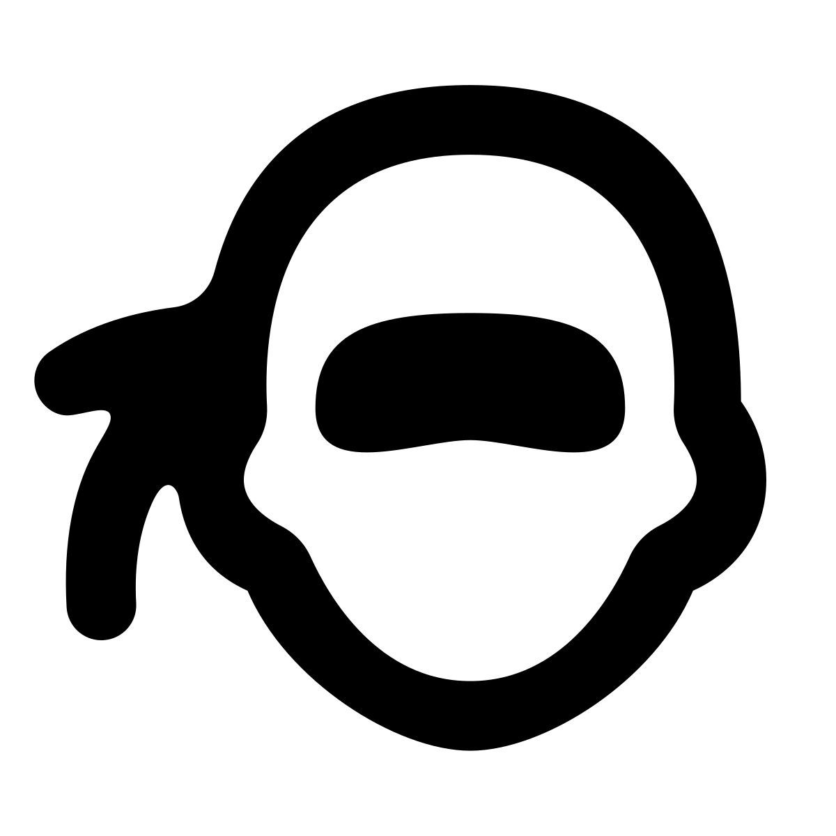softteal line style testa di ninja icon