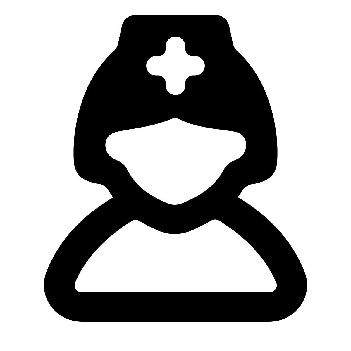 softteal line style 간호사 여성 icon